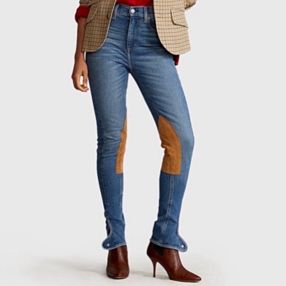 POLO RALPH LAUREN Retro High Waist Skinny Jodhpur-Style Jeans--28 - Picture 1 of 16